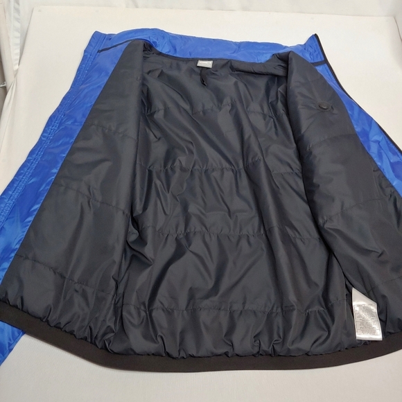 Nike Vintage Blue Black Down Filled Bomber Light Puffer Jacket M 8‎ 10 Sample 06 - Picture 7 of 10